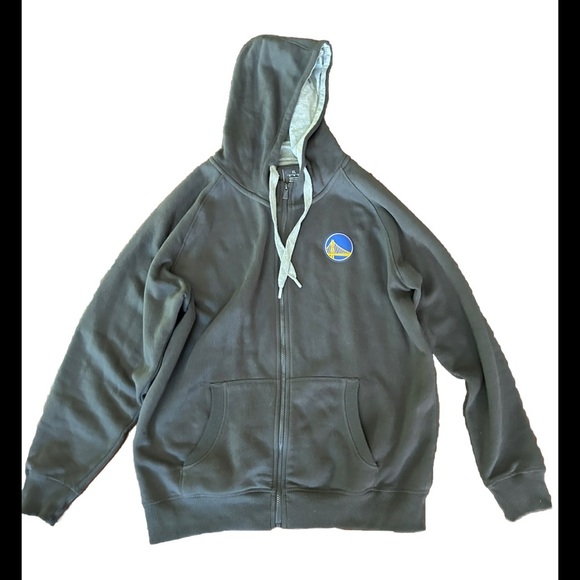 Antigua Victory NBA Golden State Warriors Charcoal Full Zip Hoodie Size XL grey - Picture 1 of 10